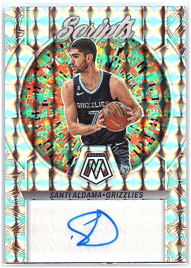 2022-23 Panini Mosaic #MS-SAN Santi Aldama Scripts
