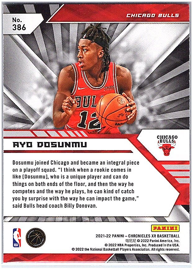 2021-22 Panini Chronicles #386 Ayo Dosunmu