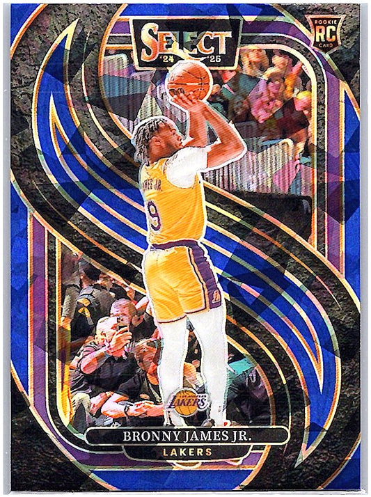 2024-25 Panini Select #179 Bronny James Jr. Blue Prizm