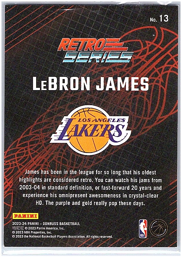 2023-24 Donruss #13 LeBron James Retro Series