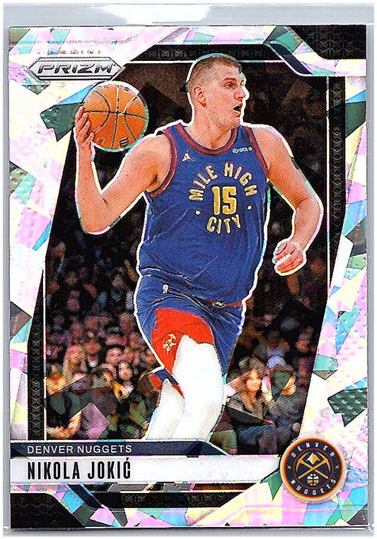 2024-25 Panini Prizm #129 Nikola Jokic Prizms Ice