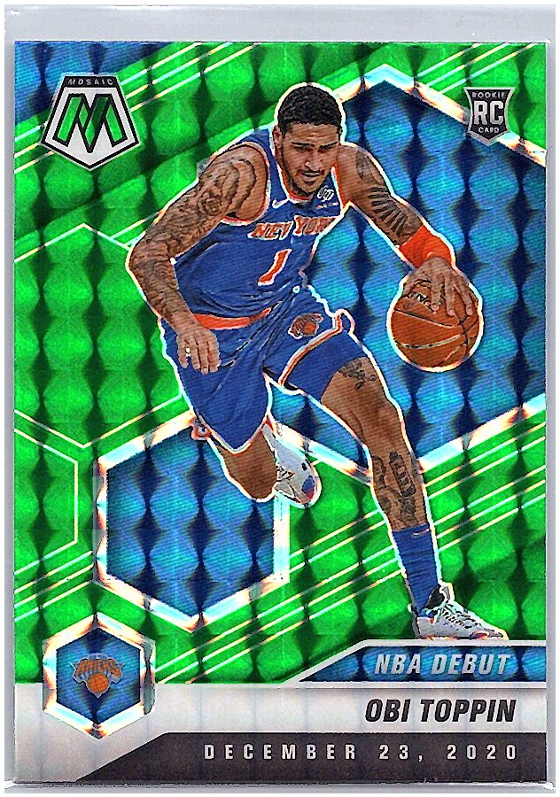 2020-21 Panini Mosaic #273 Obi Toppin Mosaic Green