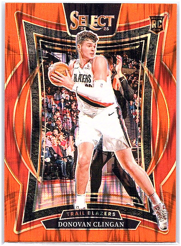 2024-25 Panini Select #69 Donovan Clingan Orange Flash Prizm