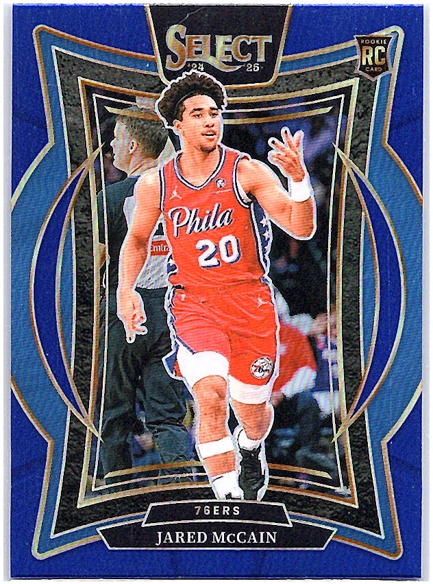 2024-25 Panini Select #82 Jared McCain Blue Prizm