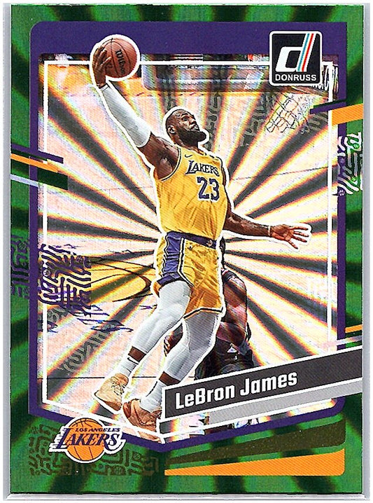 2023-24 Donruss #2 LeBron James Green Laser Holo