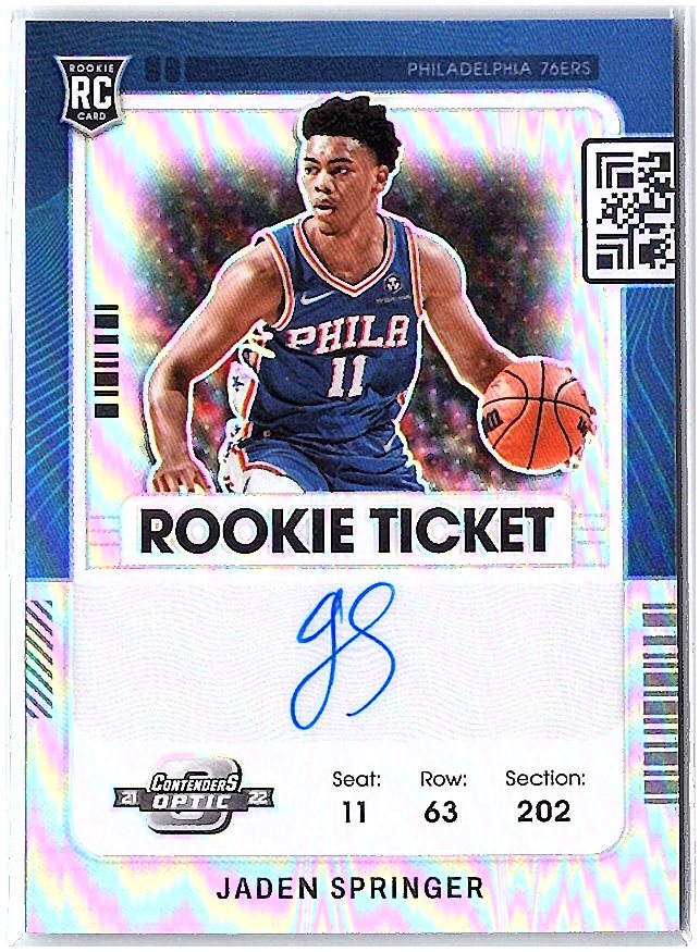 2021-22 Panini Contenders Optic #129 Jaden Springer
