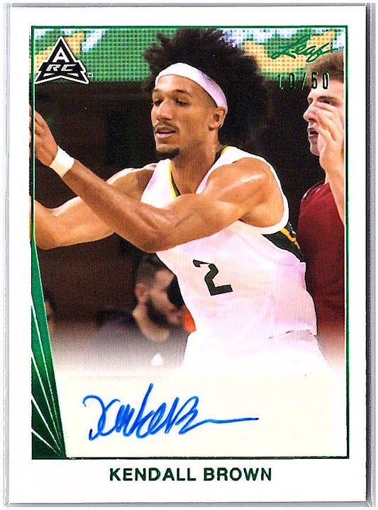 2021-22 Leaf Memories - 1990 Base Autographs Green #BA-KB1 Kendall Brown #/50