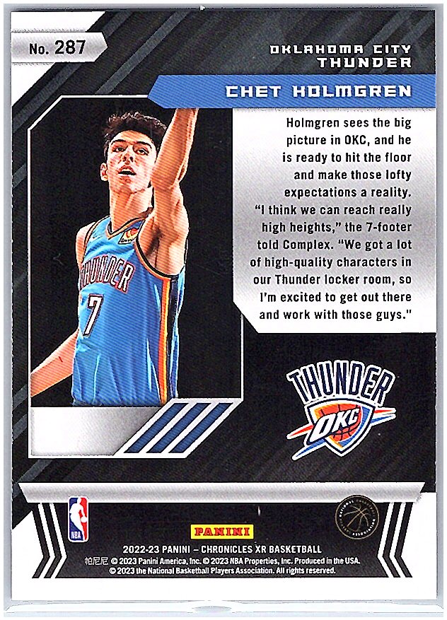 2022-23 Panini Chronicles #287 Chet Holmgren