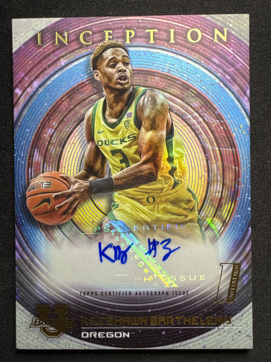 2022-23 Bowman University Inception #BIA-KB Keeshawn Barthelemy Base Autographs