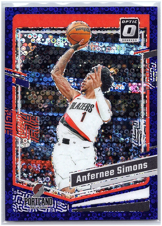 2023-24 Donruss Optic - Fast Break Purple #153 Anfernee Simons #/99