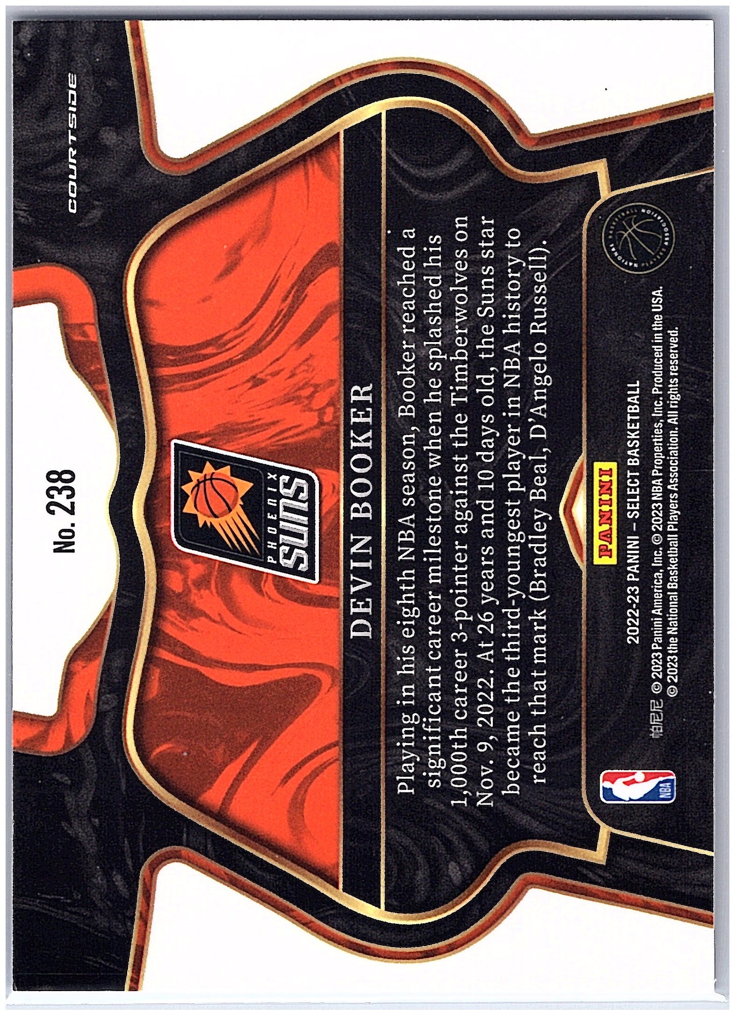 2022-23 Panini Select #238 Devin Booker Blue (Retail Base)