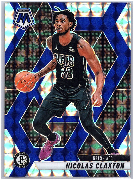 2024-25 Panini Mosaic #106 Nicolas Claxton Choice Blue Mosaic #/45