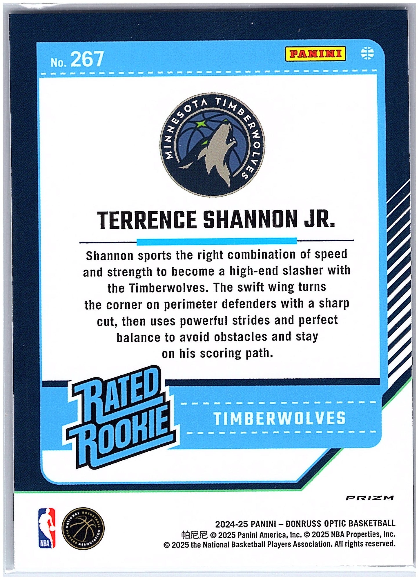 2024-25 Donruss Optic #267 Terrence Shannon Jr. Purple