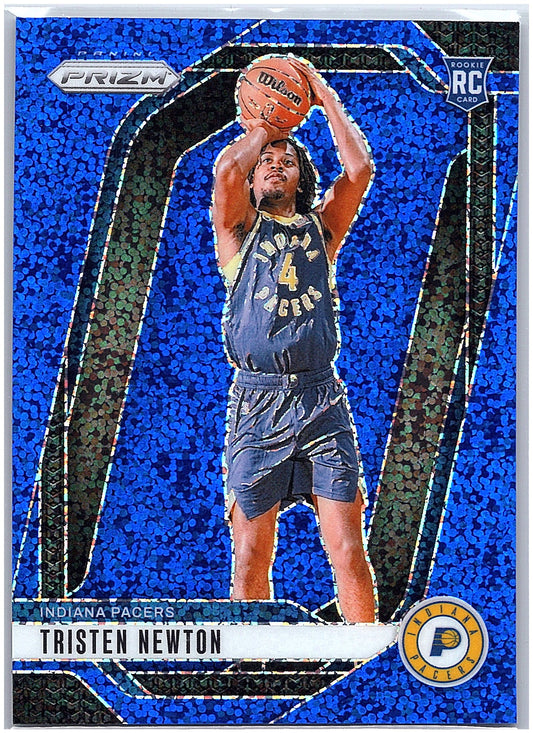 2024-25 Panini Prizm #261 Tristen Newton Prizms Blue Sparkle #/144