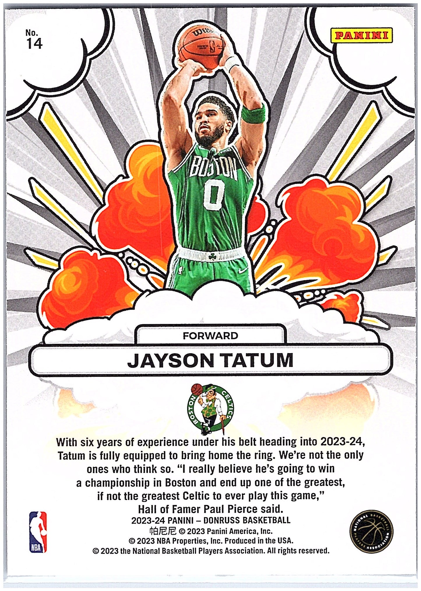 2023-24 Donruss #14 Jayson Tatum Bomb Squad