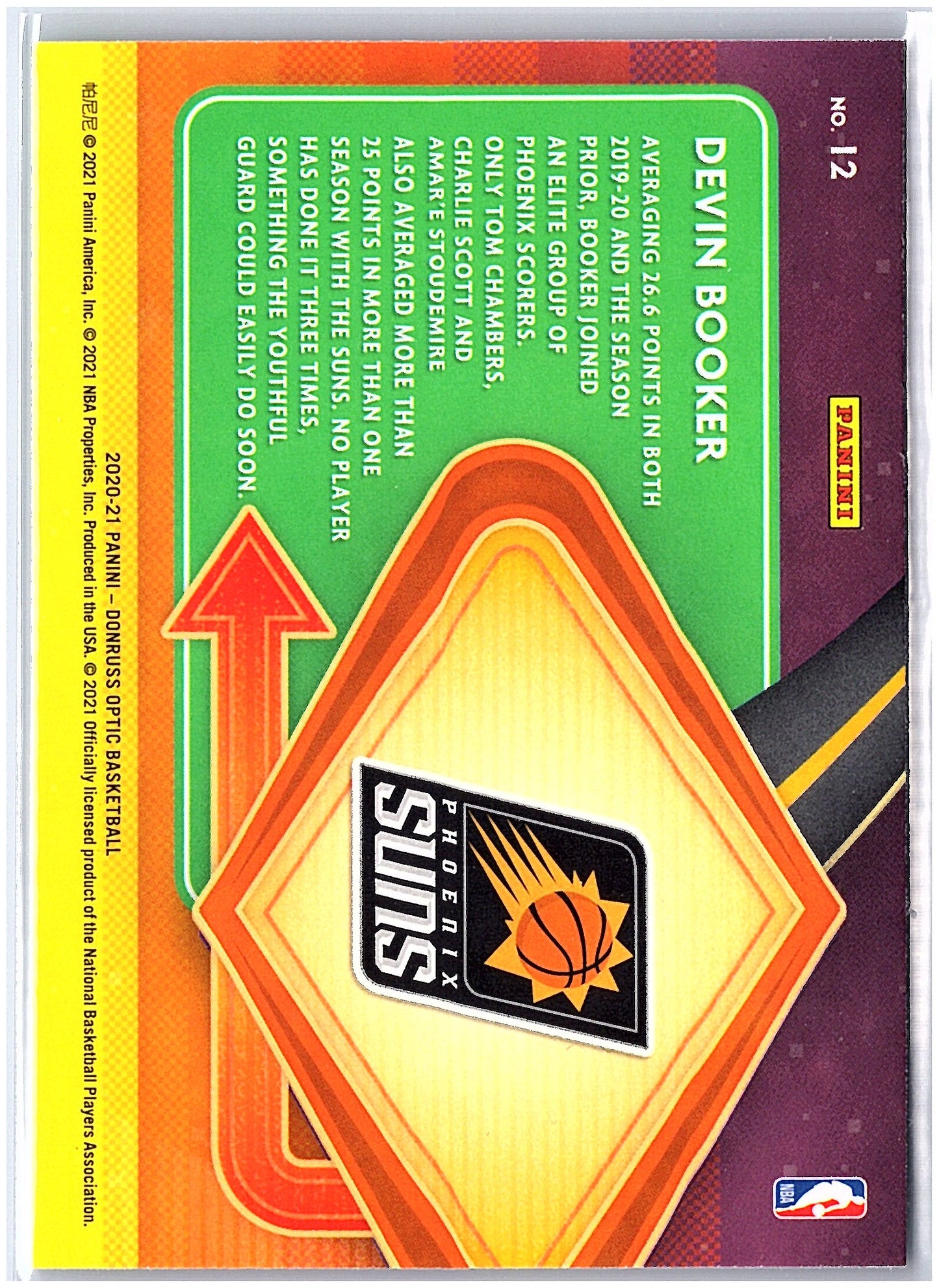 2020-21 Donruss Optic #12 Devin Booker Express Lane Holo