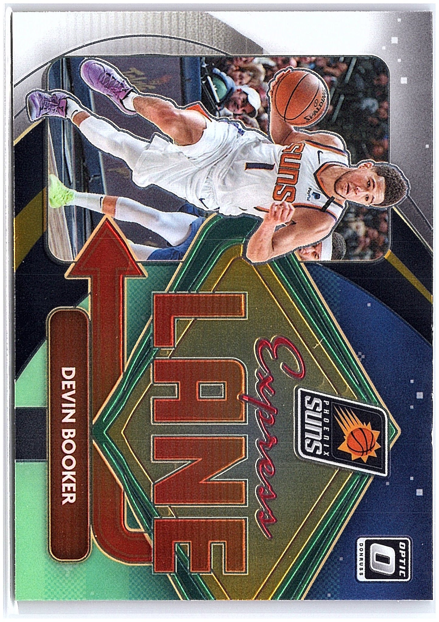 2020-21 Donruss Optic #12 Devin Booker Express Lane Holo