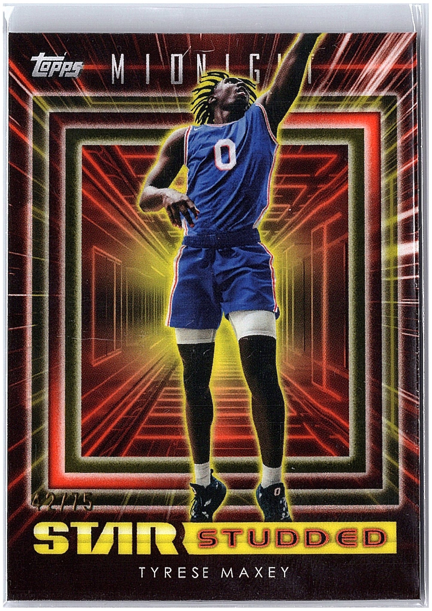 2023-24 Topps Midnight #SS-14 Tyrese Maxey Star Studded Dusk #/75