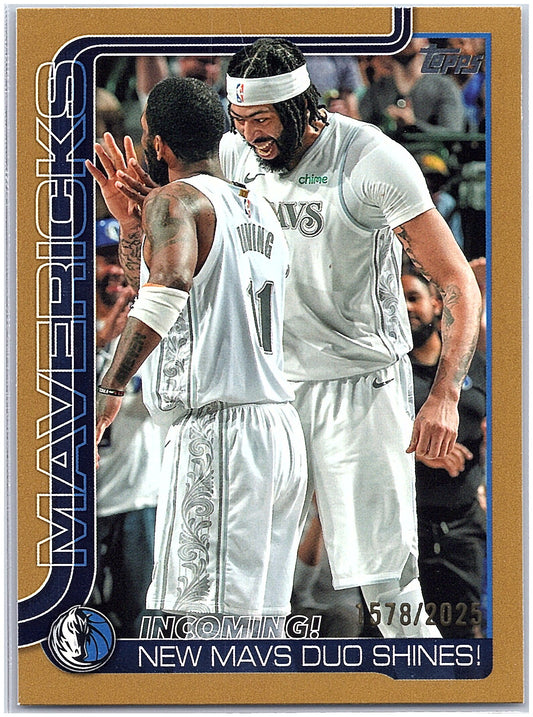 2025-26 Topps #296 Incoming!: New Mavs Duo Shines! Gold #/2025