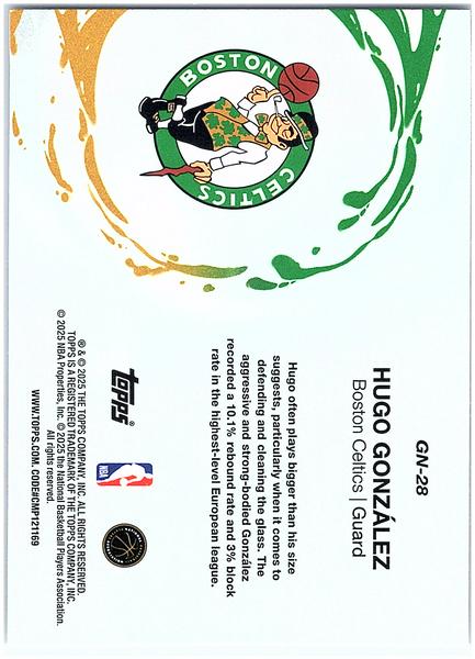 2025-26 Topps #GN-28 Hugo González Generation Now