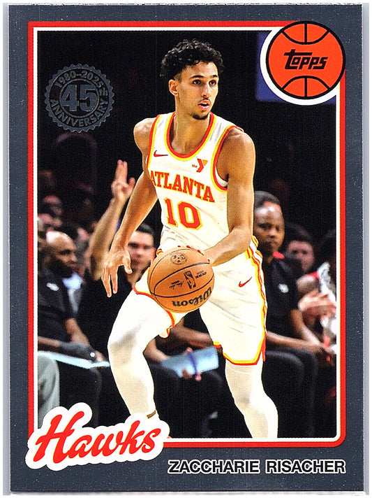 2025-26 Topps #80BK-24 Zaccharie Risacher 1980-81 Topps Basketball