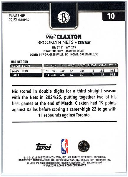 2025-26 Topps #10 Nic Claxton Holo Foil