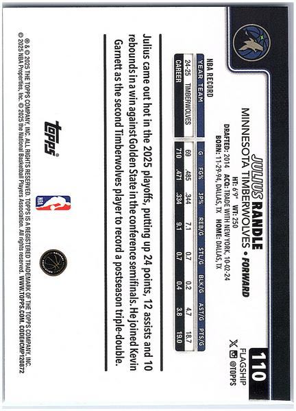 2025-26 Topps #110 Julius Randle Holo Foil