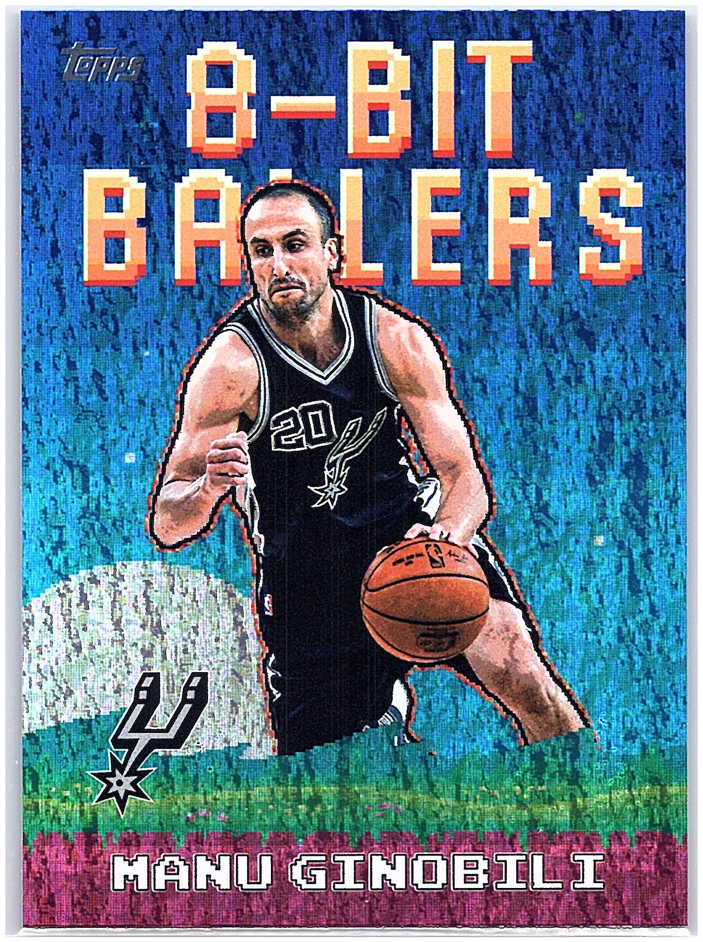 2025-26 Topps #8B-29 Manu Ginobili 8-Bit Ballers Holo Foil