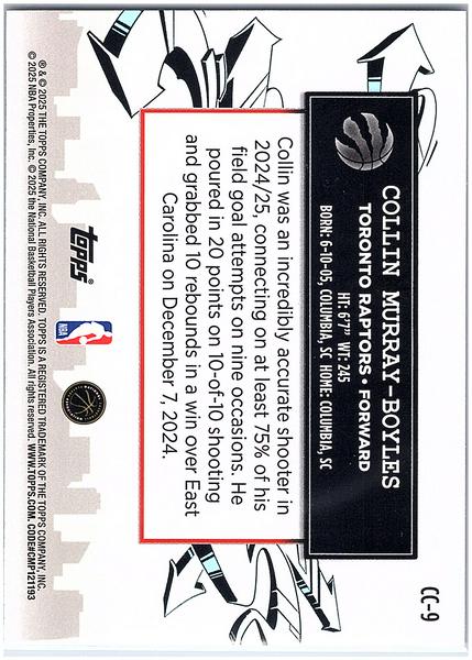 2025-26 Topps #CC-9 Collin Murray-Boyles Clutch City Prospects