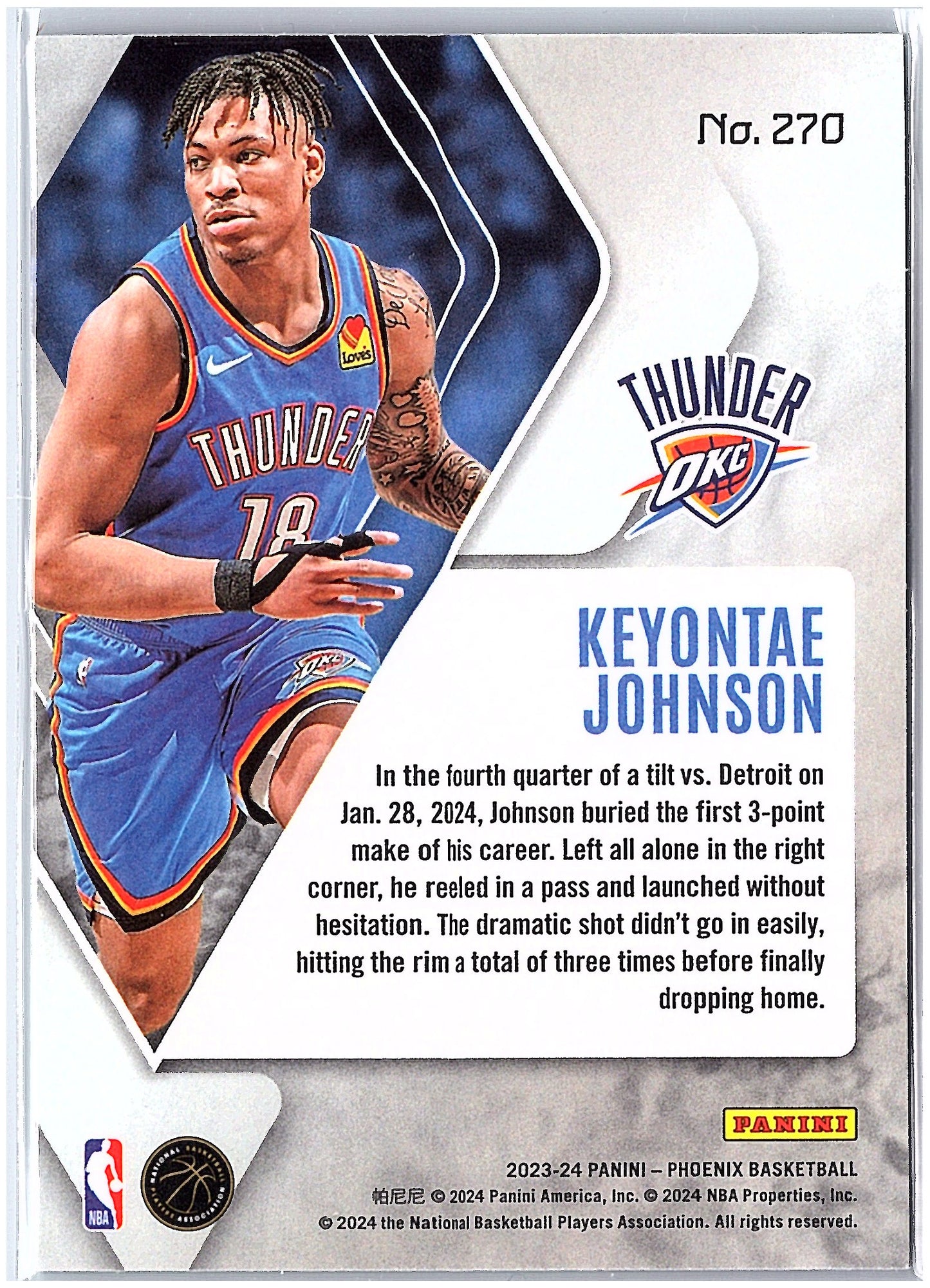 2023-24 Panini Phoenix #270 Keyontae Johnson Phoenix Teal Lazer