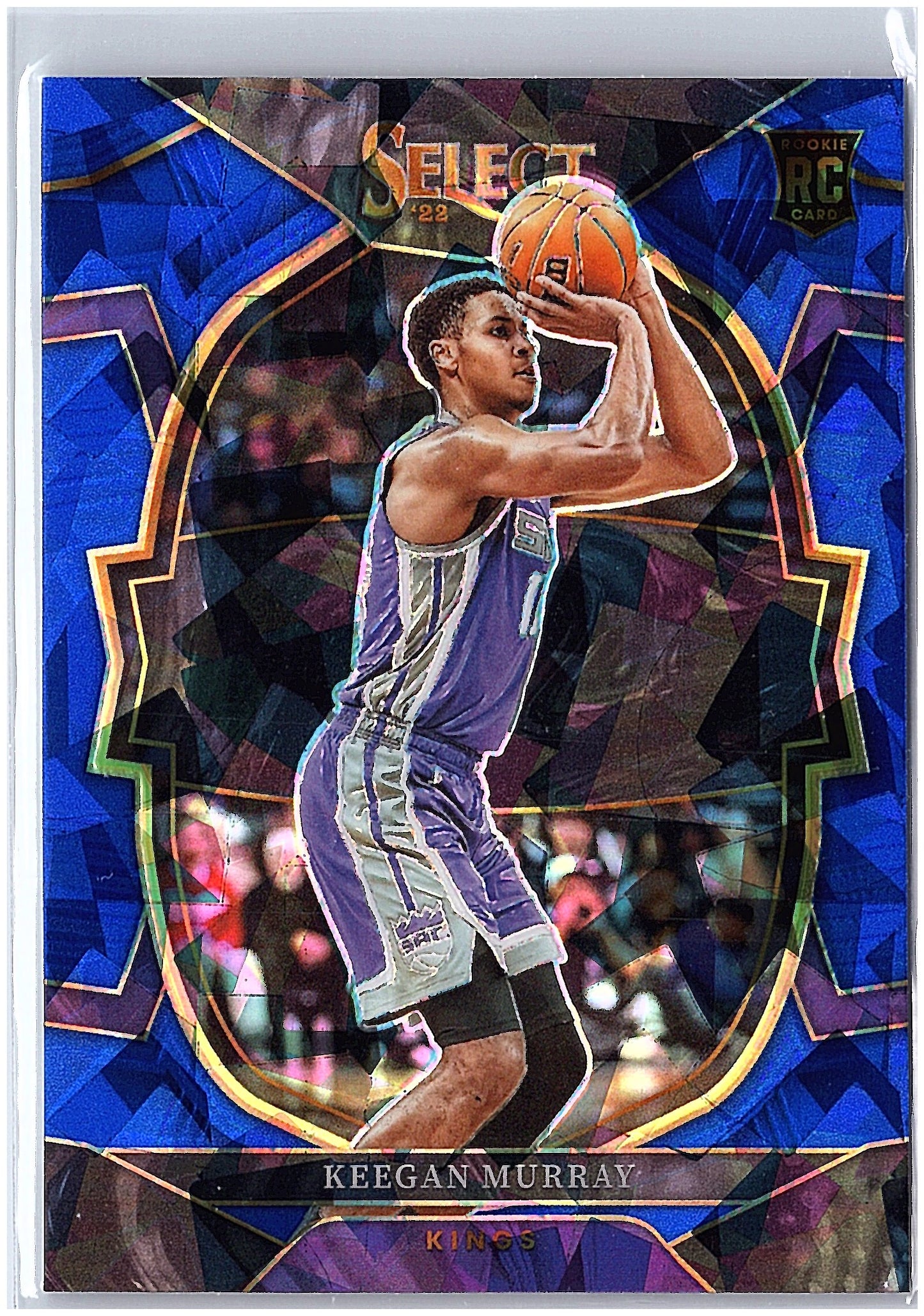 2022-23 Panini Select #81 Keegan Murray Blue Cracked Ice Prizms