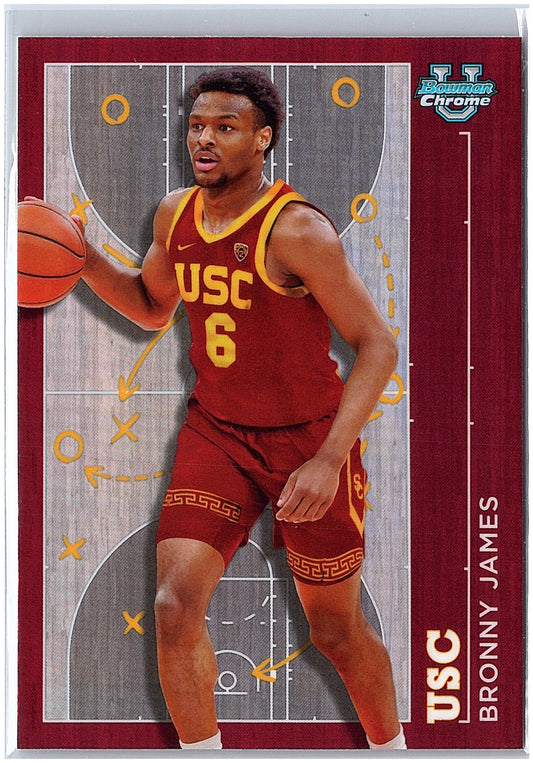 2023-24 Bowman University Chrome #PP-1 Bronny James Prodigal Playmakers