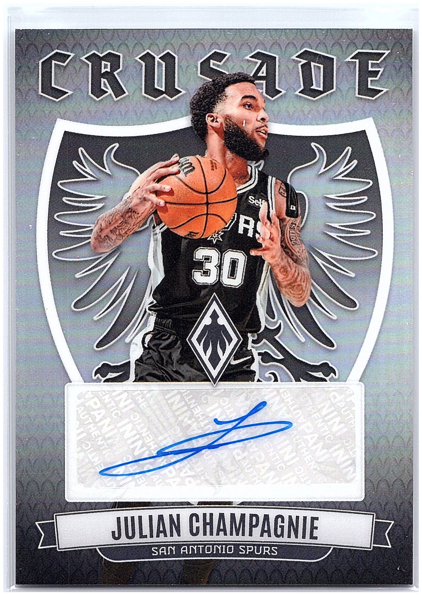 2023-24 Panini Phoenix #CS-JCH Julian Champagnie Crusade Signatures