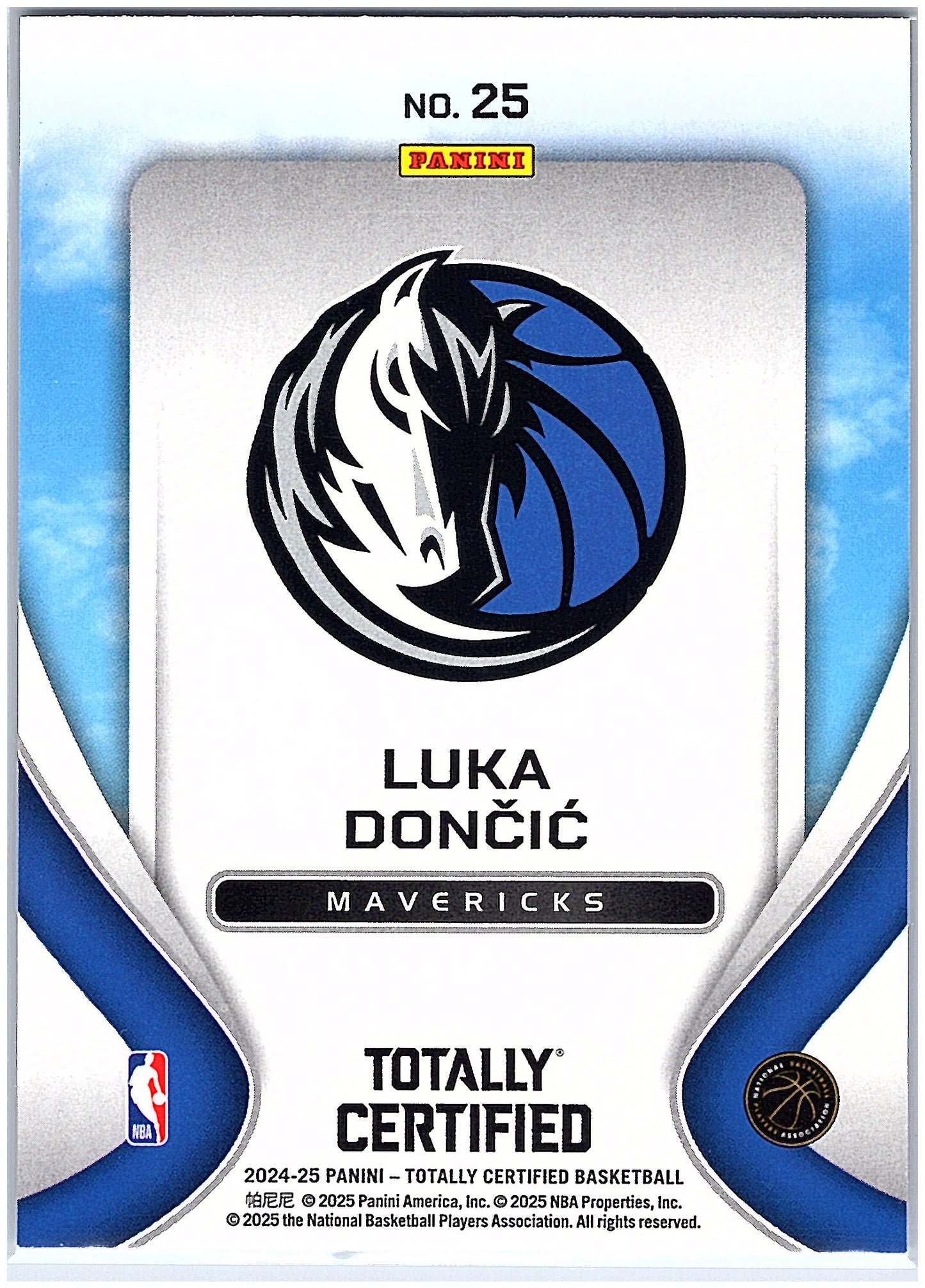 2024-25 Panini Totally Certified #25 Luka Doncic Franchise Foundations Mirror