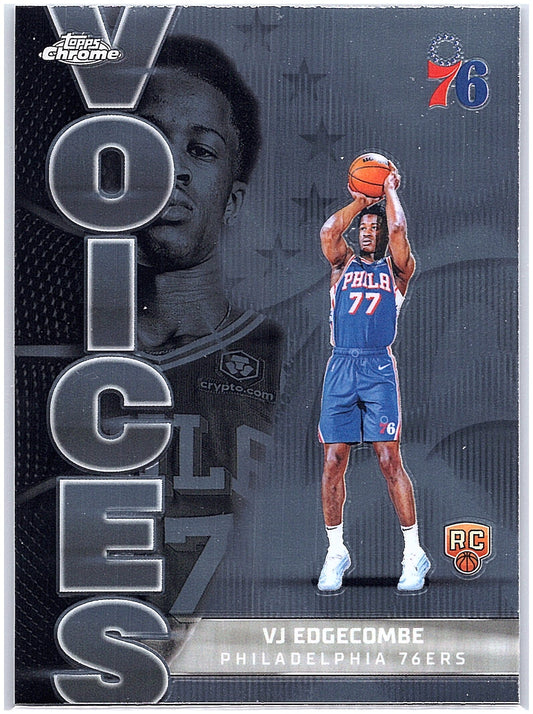 2025-26 Topps Chrome #VS-8 VJ Edgecombe Voices
