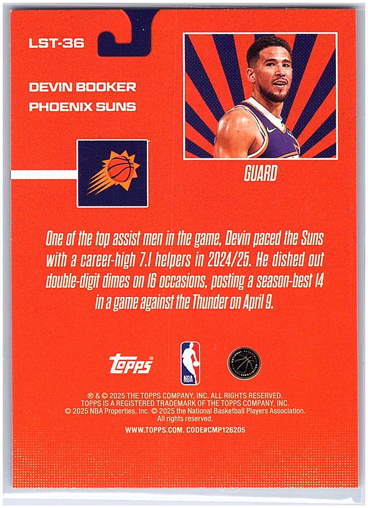 2025-26 Topps #LST-36 Devin Booker Limited Stock Legends