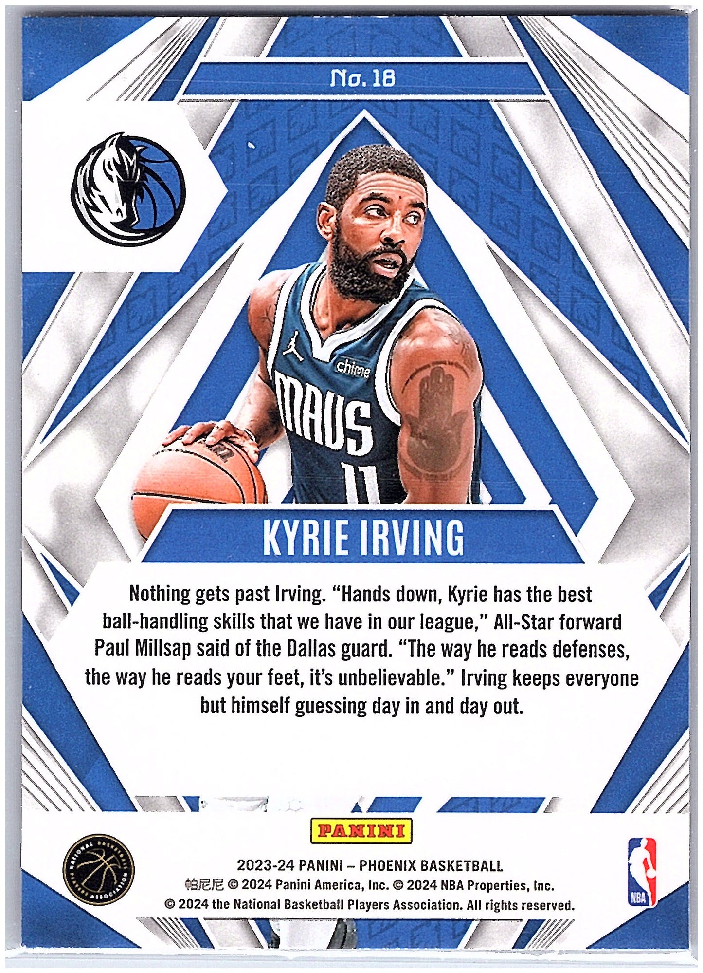 2023-24 Panini Phoenix #18 Kyrie Irving Paragon Phoenix Red Ice