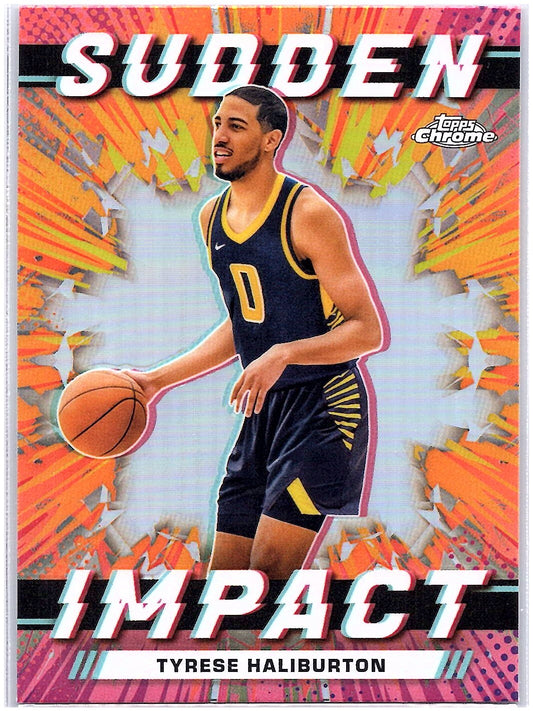 2023-24 Topps Chrome #SI-15 Tyrese Haliburton Pink Refractor Sudden