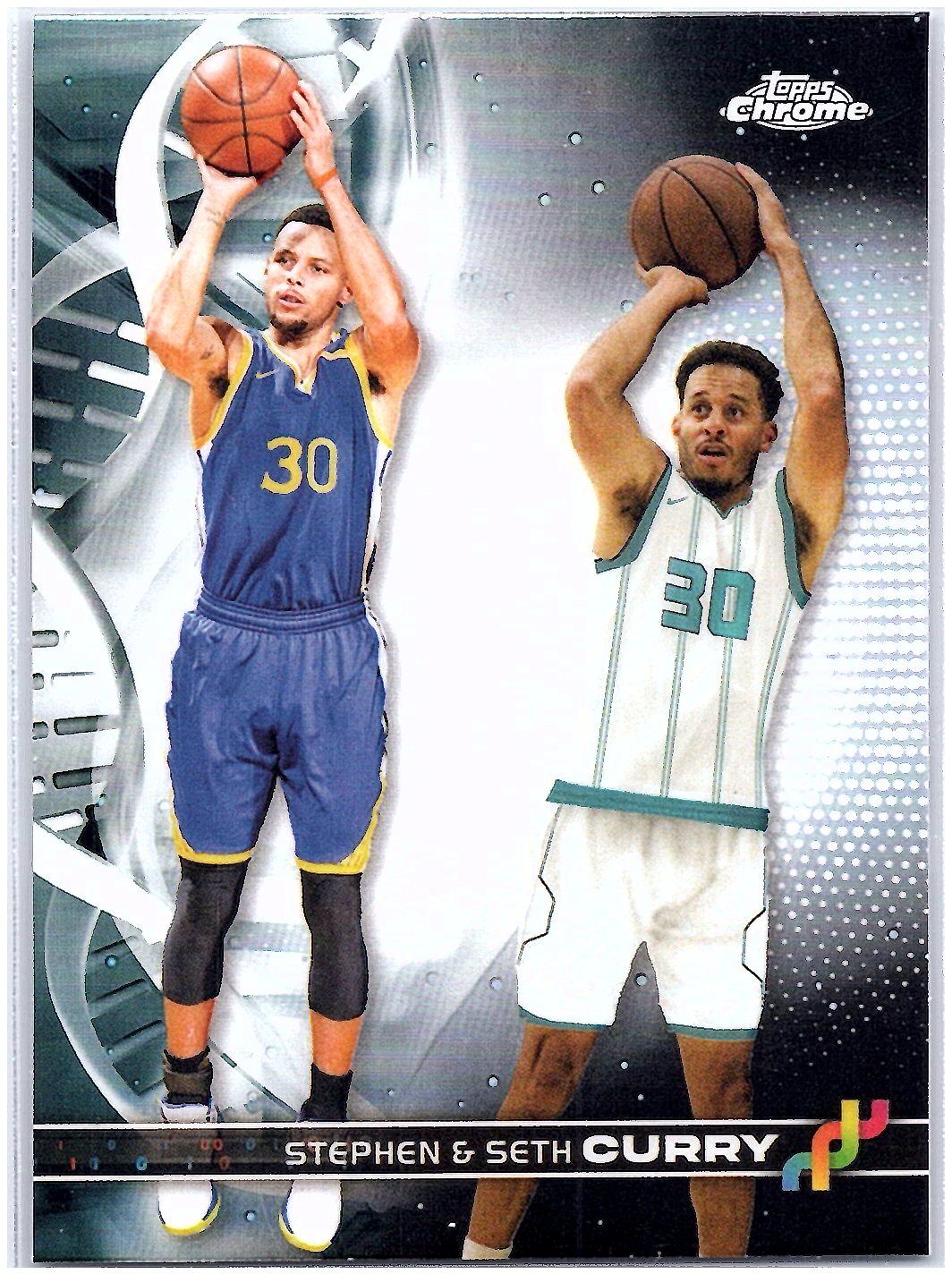 2023-24 Topps Chrome #DNA-1 Stephen Curry / Seth Curry DNA