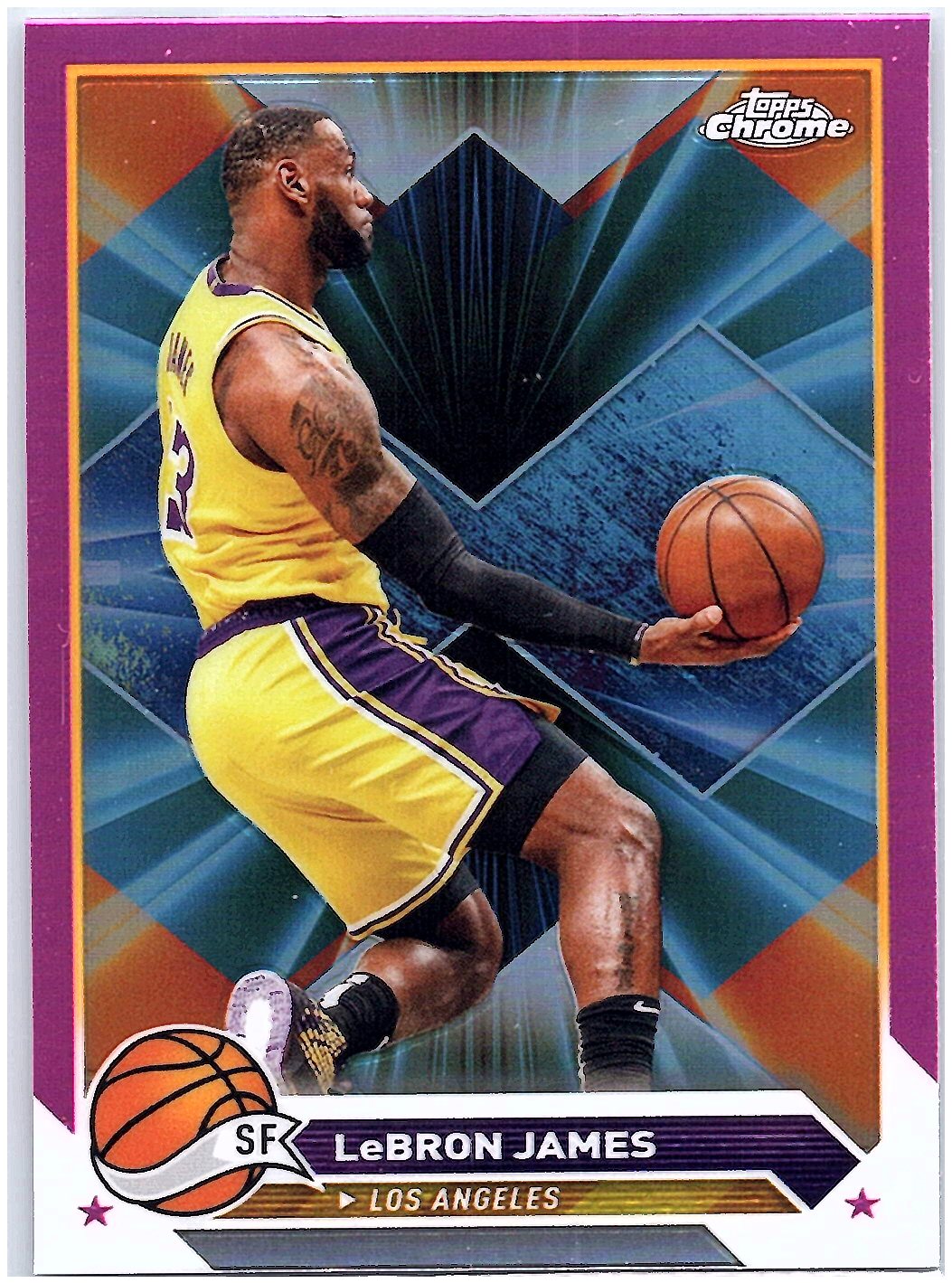 2023-24 Topps Chrome #23 LeBron James Pink Refractors