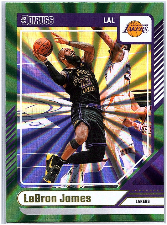 2024-25 Donruss #19 LeBron James Holo Green Laser