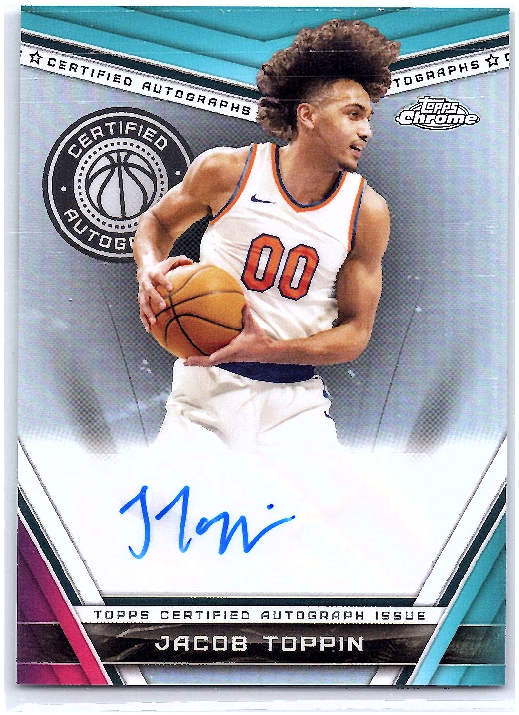 2023-24 Topps Chrome #CA-JTO Jacob Toppin Certified Autographs