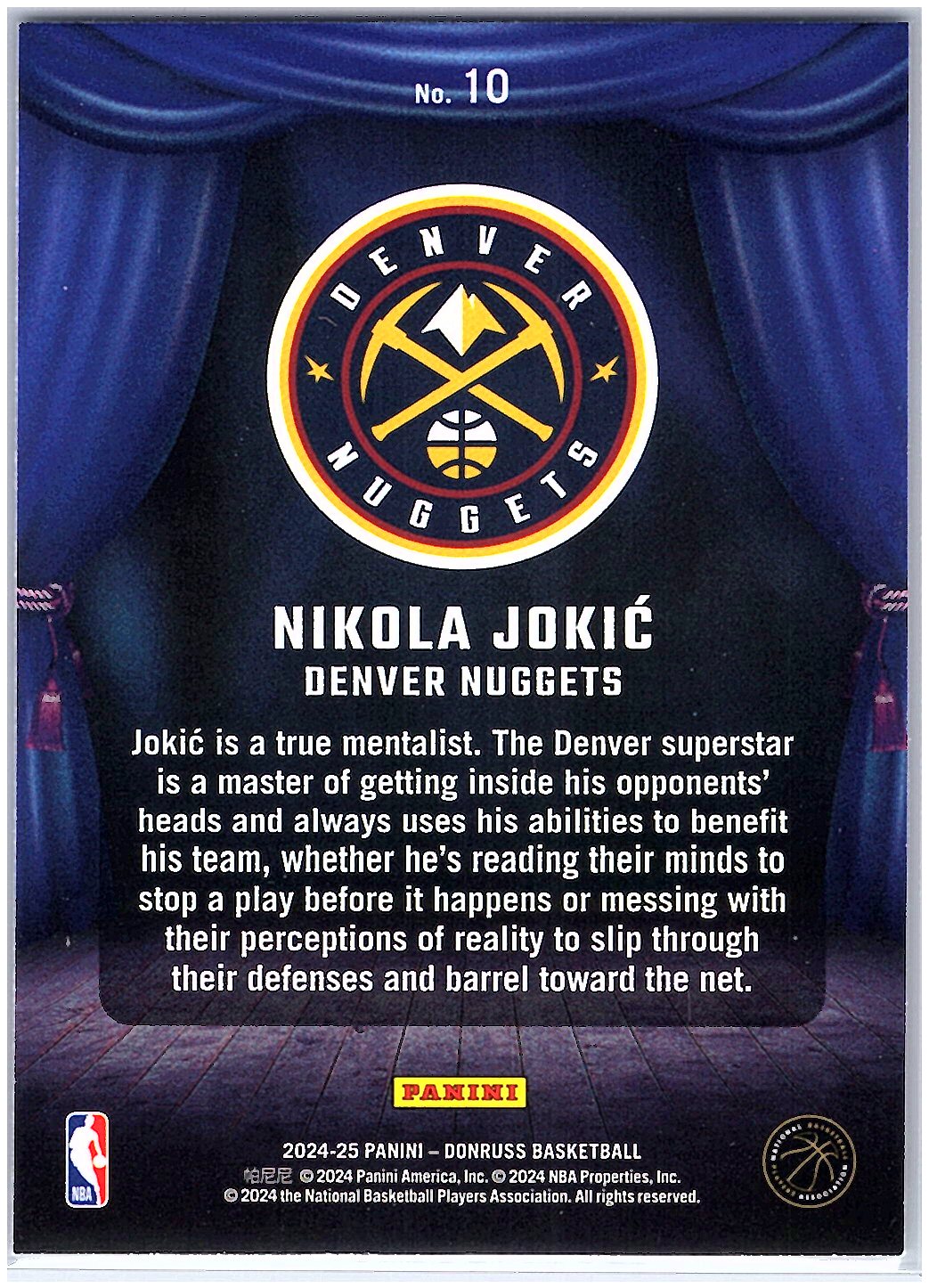 2024-25 Donruss #10 Nikola Jokic Magicians