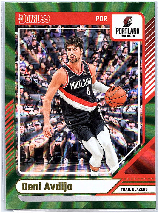 2024-25 Donruss #119 Deni Avdija Holo Green Laser