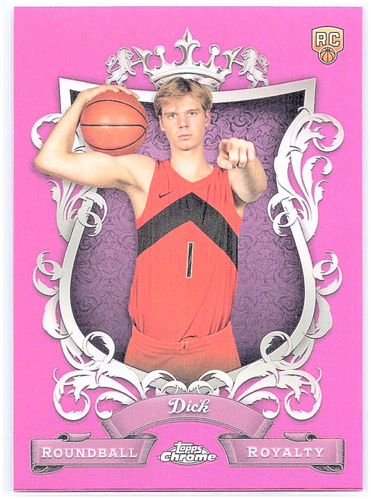 2023-24 Topps Chrome #RR-17 Gradey Dick Roundball Royalty Refractor Pink