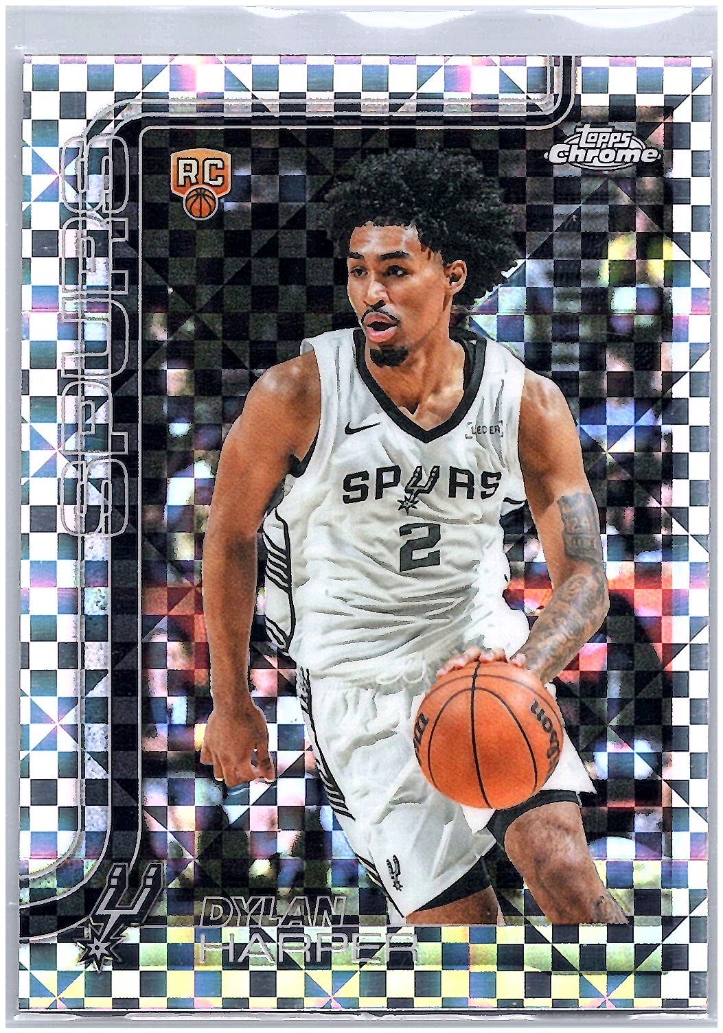 2025-26 Topps Chrome #252 Dylan Harper X-Fractor