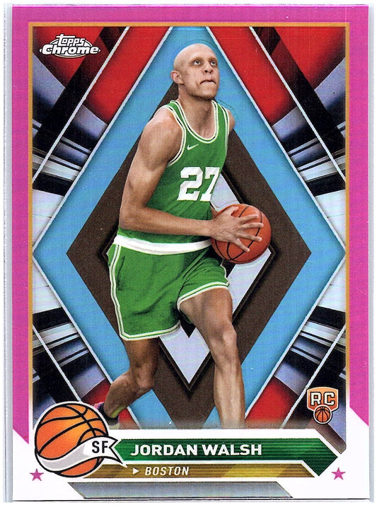 2023-24 Topps Chrome #189 Jordan Walsh Pink Refractors
