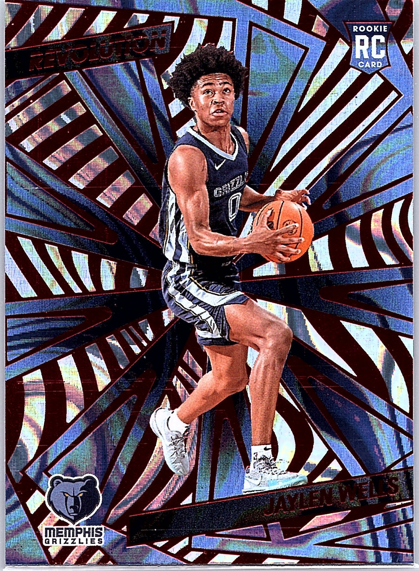 2024-25 Panini Revolution #130 Jaylen Wells Red Swirl