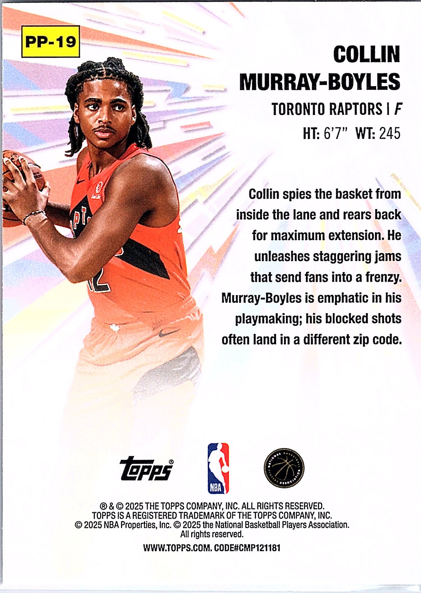 2025-26 Topps #PP-19 Collin Murray-Boyles Power Players