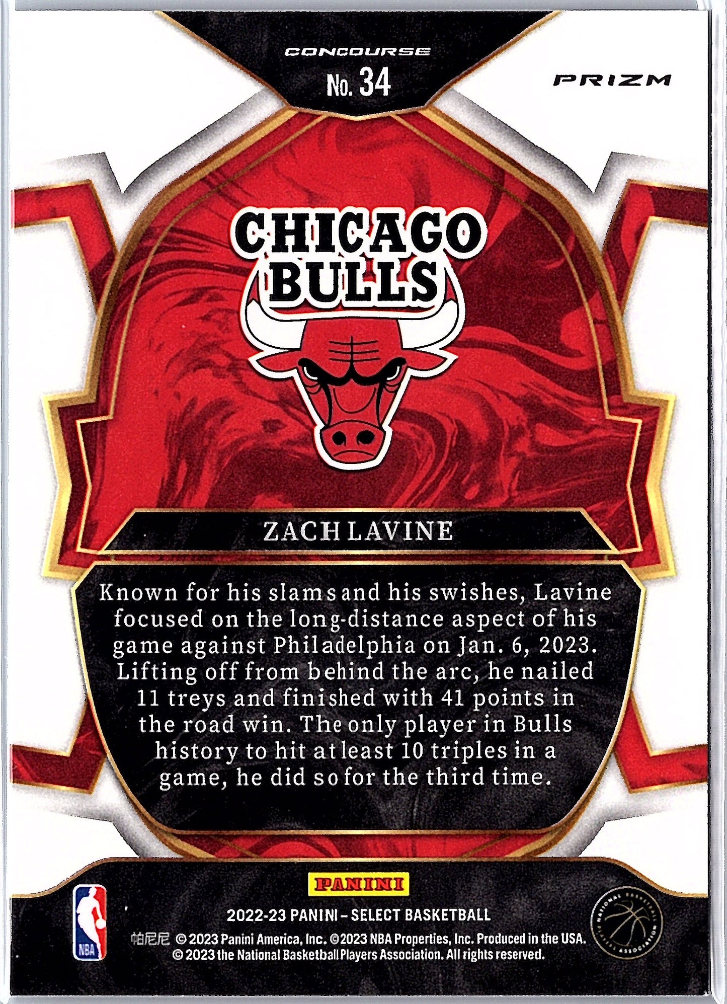 2022-23 Panini Select #34 Zach LaVine Scope Prizms